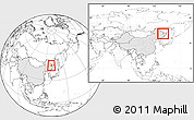 Blank Location Map of Tangyuan, highlighted country, within the entire country