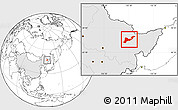 Blank Location Map of Tangyuan, highlighted country