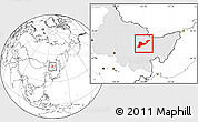 Blank Location Map of Tangyuan, highlighted parent region