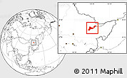 Blank Location Map of Tangyuan