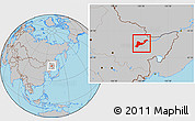 Gray Location Map of Tangyuan
