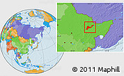 Political Location Map of Tangyuan