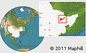 Satellite Location Map of Tangyuan, highlighted country