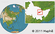 Satellite Location Map of Tangyuan, highlighted parent region