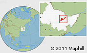 Savanna Style Location Map of Tangyuan, highlighted parent region