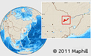 Shaded Relief Location Map of Tangyuan