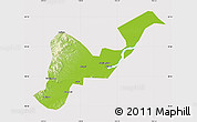 Physical Map of Tangyuan, cropped outside