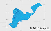 Political Map of Tangyuan, single color outside