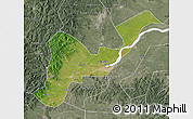 Satellite Map of Tangyuan, semi-desaturated