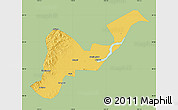 Savanna Style Map of Tangyuan, single color outside