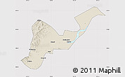 Shaded Relief Map of Tangyuan, cropped outside