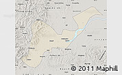 Shaded Relief Map of Tangyuan, semi-desaturated