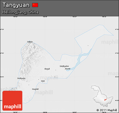 Silver Style Map of Tangyuan, single color outside