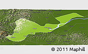 Physical Panoramic Map of Tangyuan, darken