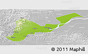 Physical Panoramic Map of Tangyuan, lighten, desaturated