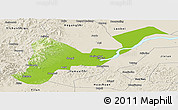 Physical Panoramic Map of Tangyuan, shaded relief outside
