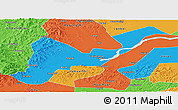 Political Panoramic Map of Tangyuan