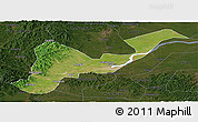 Satellite Panoramic Map of Tangyuan, darken