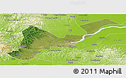Satellite Panoramic Map of Tangyuan, physical outside