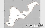Gray Simple Map of Tangyuan, cropped outside