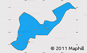 Political Simple Map of Tangyuan, cropped outside