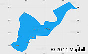 Political Simple Map of Tangyuan, single color outside