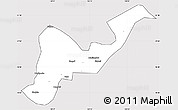 Silver Style Simple Map of Tangyuan, cropped outside