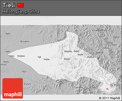 Gray 3D Map of Tieli