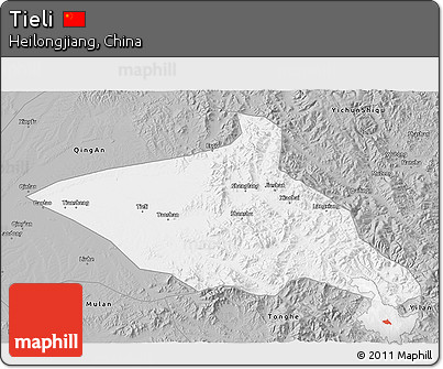 Gray 3D Map of Tieli