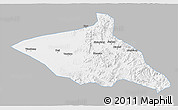 Gray 3D Map of Tieli, single color outside
