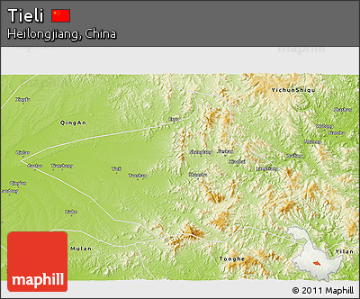 Physical 3D Map of Tieli