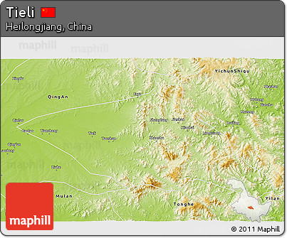 Physical 3D Map of Tieli