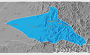 Political 3D Map of Tieli, desaturated