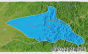 Political 3D Map of Tieli, satellite outside