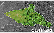 Satellite 3D Map of Tieli, desaturated