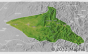 Satellite 3D Map of Tieli, lighten, desaturated