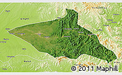Satellite 3D Map of Tieli, physical outside