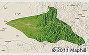 Satellite 3D Map of Tieli, shaded relief outside