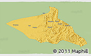 Savanna Style 3D Map of Tieli, single color outside