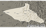 Shaded Relief 3D Map of Tieli, darken