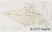 Shaded Relief 3D Map of Tieli, lighten