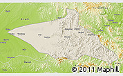 Shaded Relief 3D Map of Tieli, physical outside