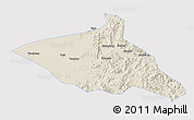 Shaded Relief 3D Map of Tieli, single color outside