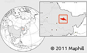 Blank Location Map of Tieli, highlighted country