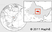 Blank Location Map of Tieli, highlighted parent region