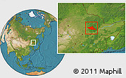 Satellite Location Map of Tieli
