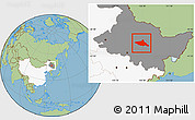 Savanna Style Location Map of Tieli, highlighted country, highlighted parent region