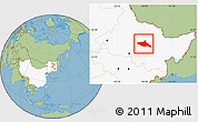 Savanna Style Location Map of Tieli, highlighted country