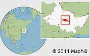 Savanna Style Location Map of Tieli, highlighted parent region