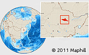 Shaded Relief Location Map of Tieli